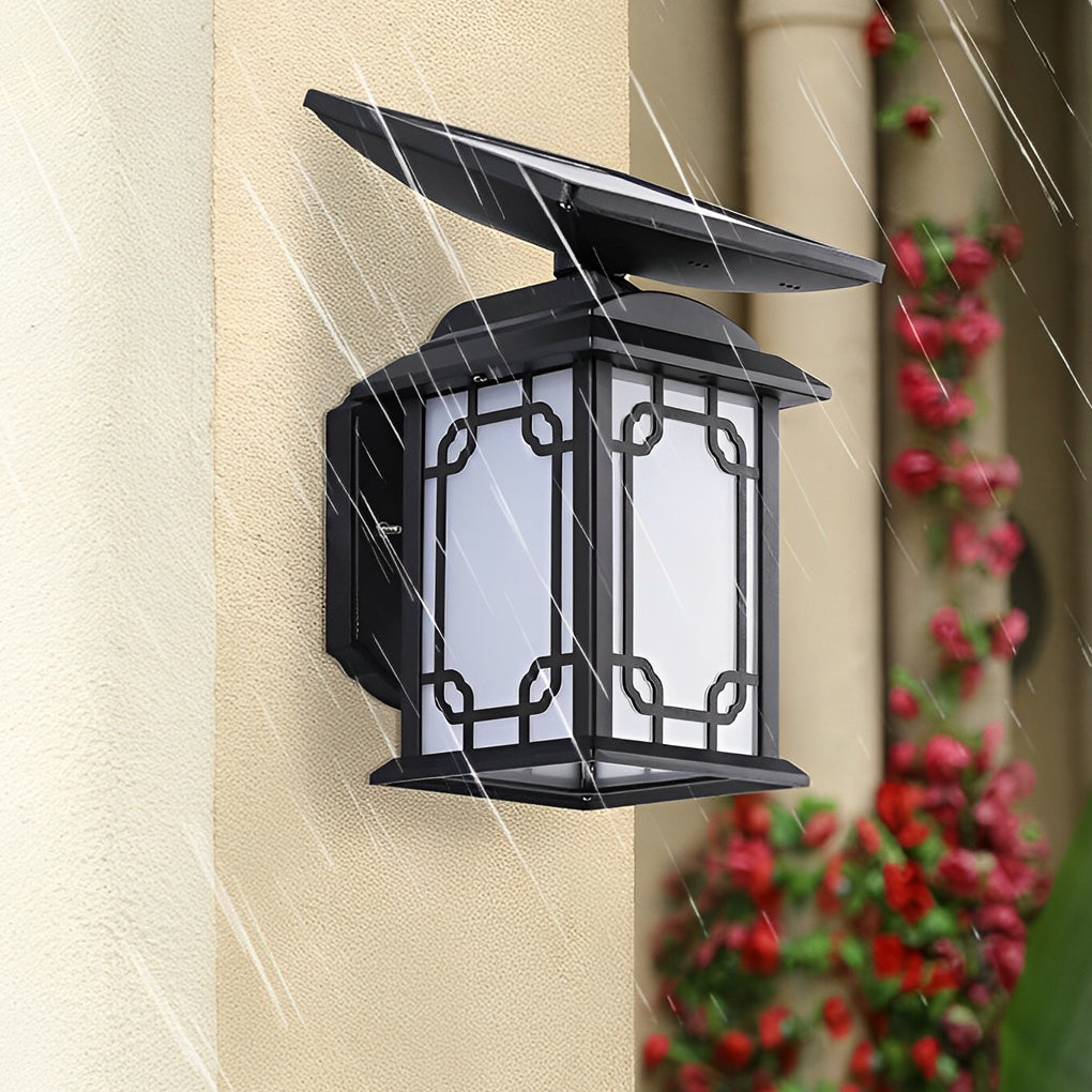 Vintage Waterproof LED Dimmable with Remote Solar Wall Lights Outdoor