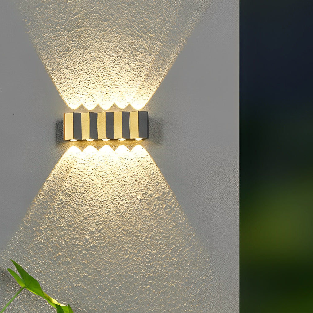 Wavy Creative Up and Down Light LED Waterproof Modern Wall Lights Fixture - Dazuma