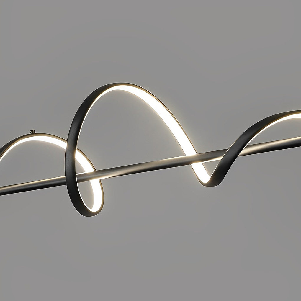 Wavy 360° Rotating Ring Three Step Dimming LED Nordic Chandelier Light