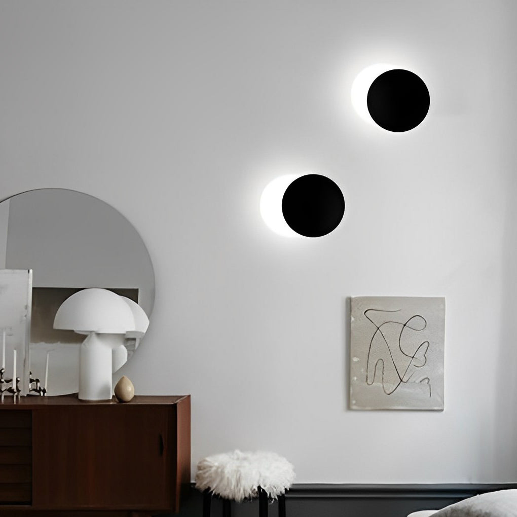 [Open-Box]360° Rotatable Round LED Modern Wall Lamp Decorative Wall Sconce Lighting