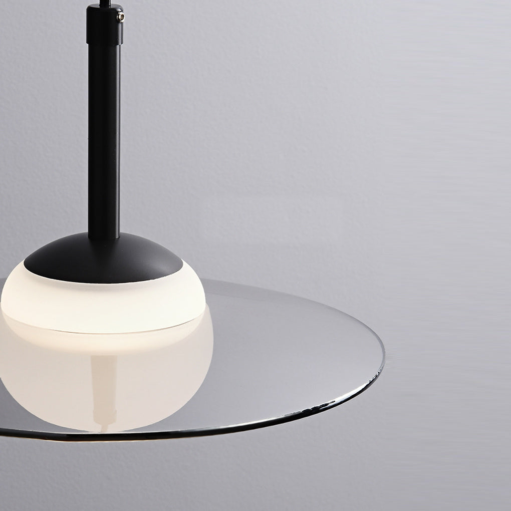 Minimalist Glass UFO LED Black Nordic Chandelier Kitchen Pendant Lighting