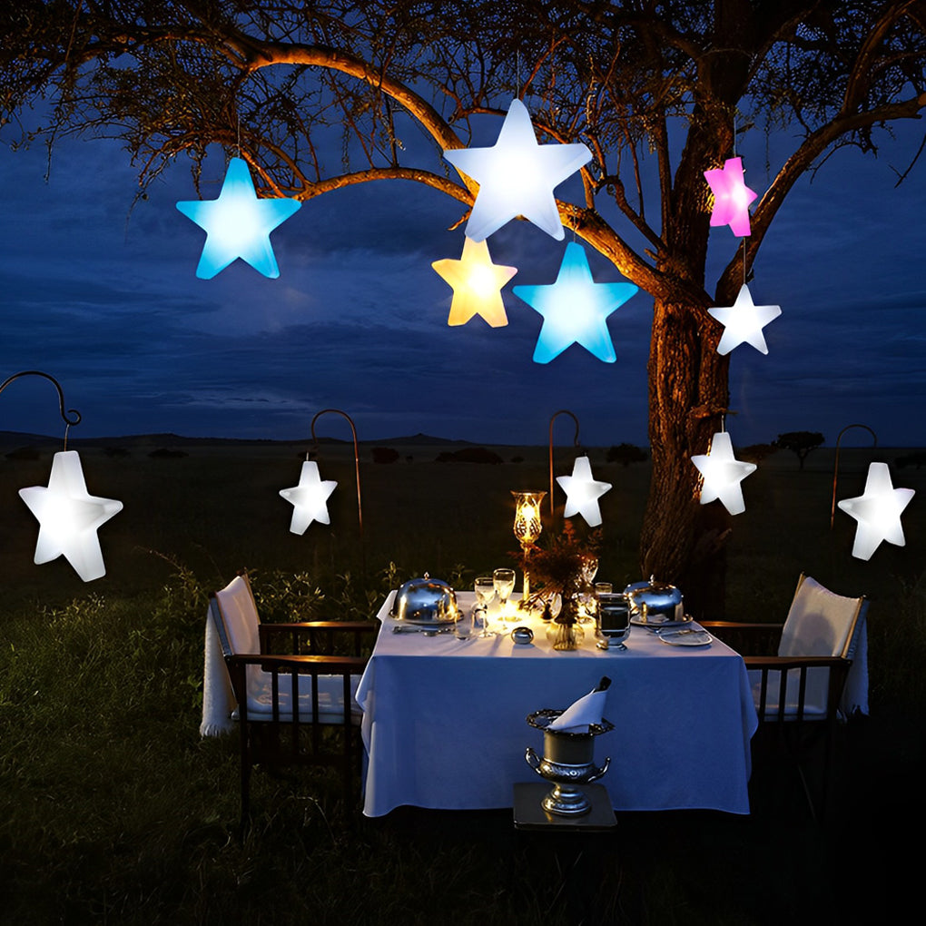 Colorful LED Stars USB Rechargeable 12V Modern Christmas Ornament Lights