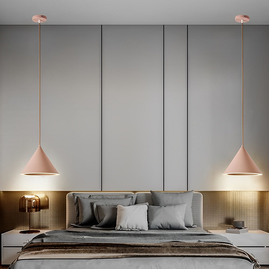 Minimalist Conical LED Macaron Color Nordic Pendant Light Kitchen ...