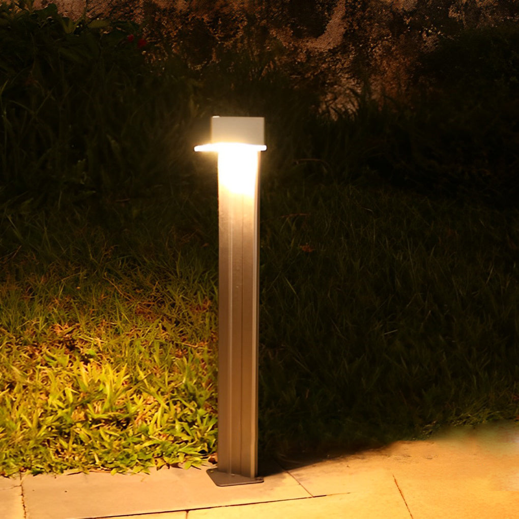 Aluminum Alloy Waterproof LED Black Modern Solar Powered Lawn Lights