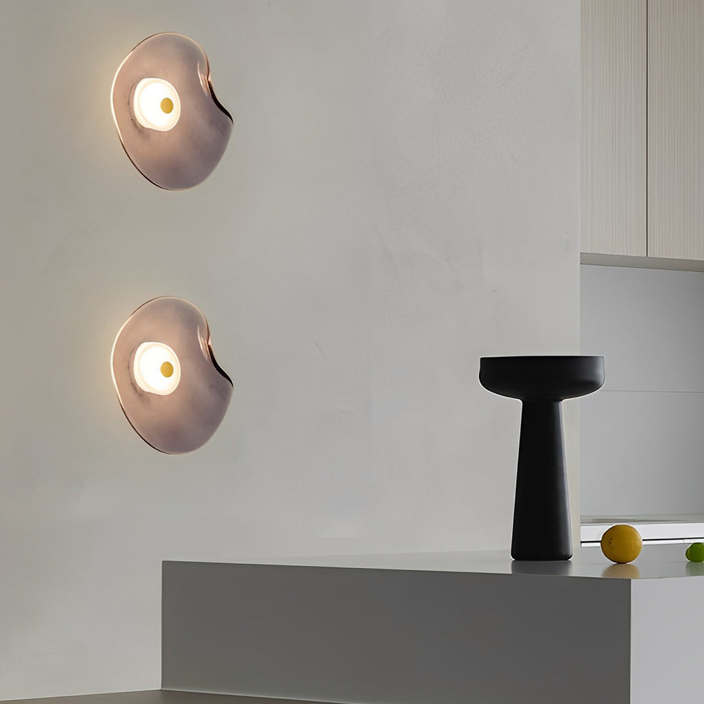 Irregular Round Glass Creative Postmodern Wall Lamp Wall Sconce Lighting