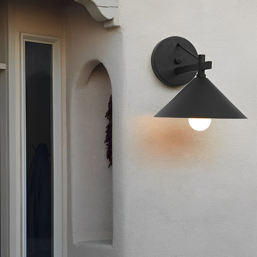 Conical Simple Waterproof Retro American-style Outdoor Wall Sconce Lighting