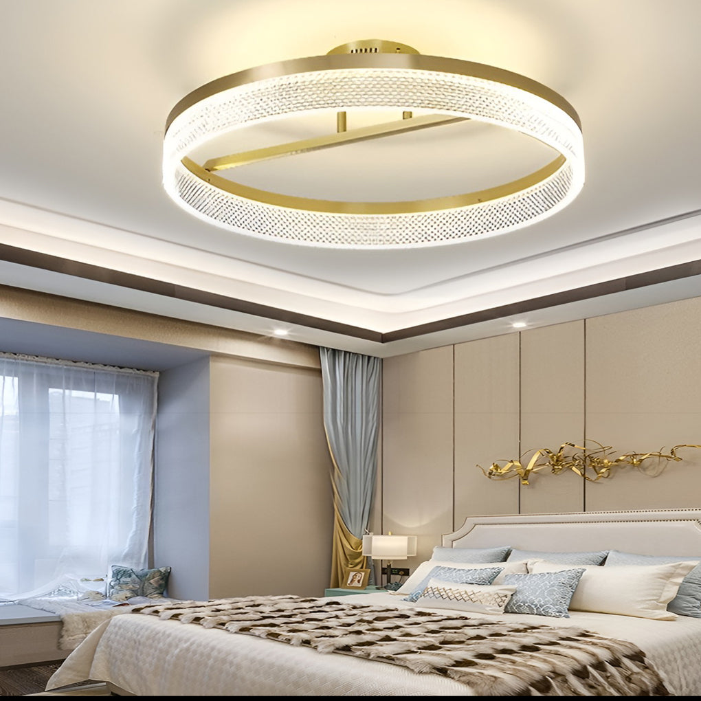 Minimalist Round LED 60W Gold Modern Ceiling Lamp Flush Mount Lighting