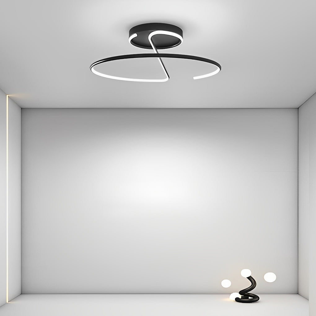 16'' Modern Flush Mount LED Lights Wire Shaped Ceiling Light - Dazuma
