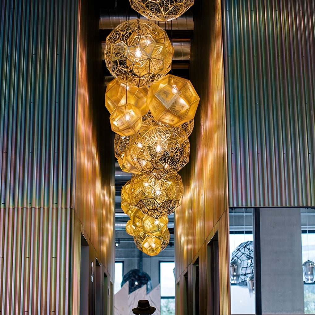 Geometric Spherical Postmodern Dining Room Chandelier Pendant Light