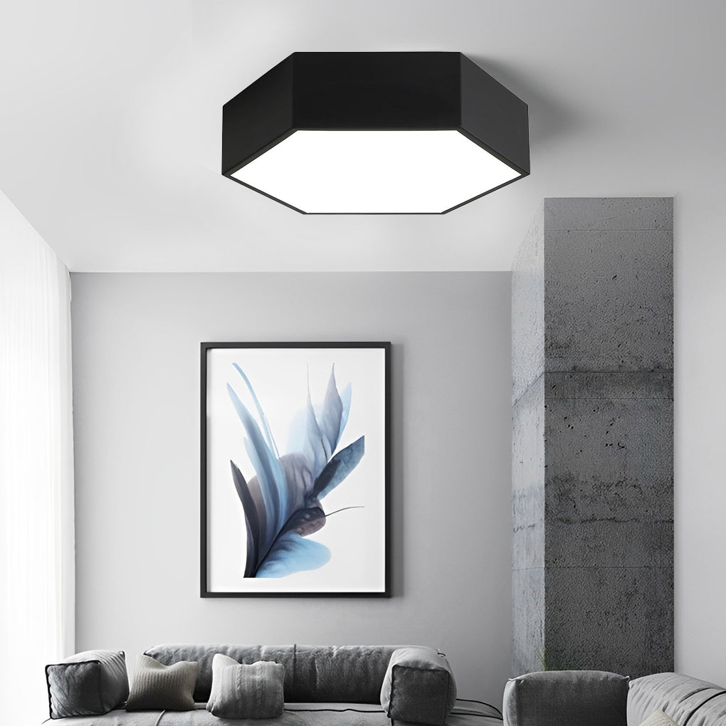 Geometric Shaped LED Wireless Control Modern Ceiling Lights Flush Mount Lighting