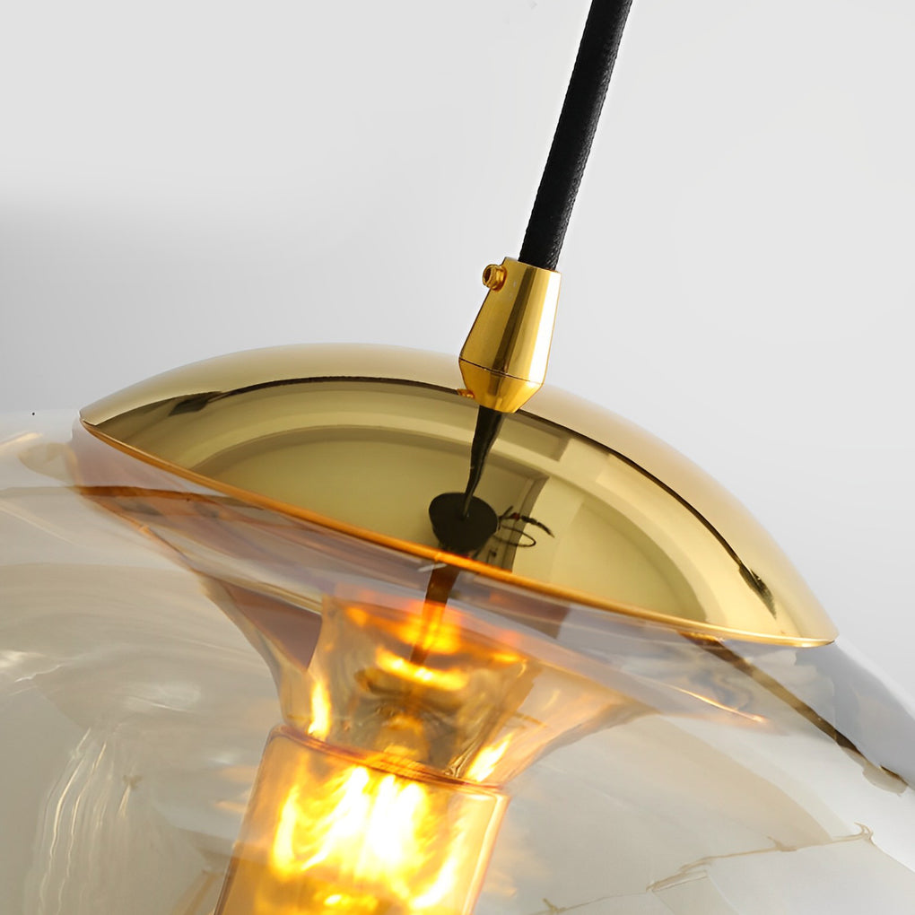 Retro Creative Electroplated Glass LED Modern Pendant Light Hanging Lamp