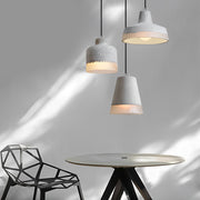 Round Creative Resin Cement Minimalist Industrial Pendant Light Chandelier - Dazuma