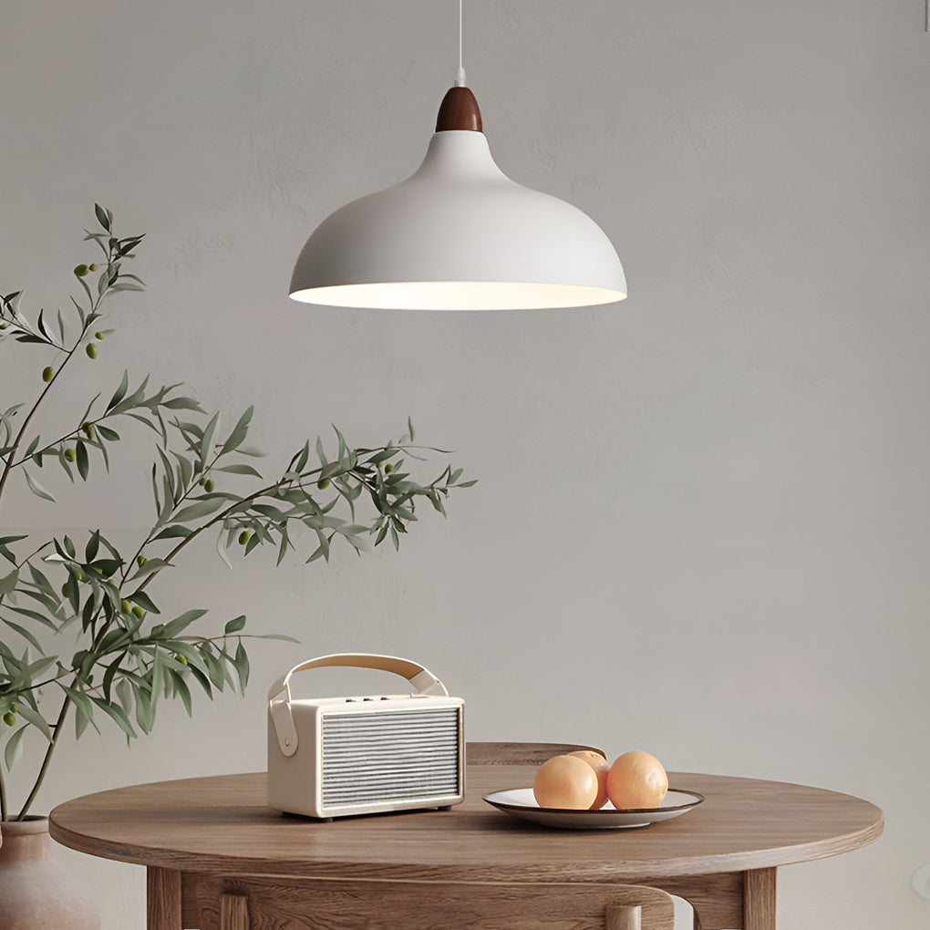 Round E27 12W White Nordic Pendant Light Hanging Lamp Chandelier - Dazuma