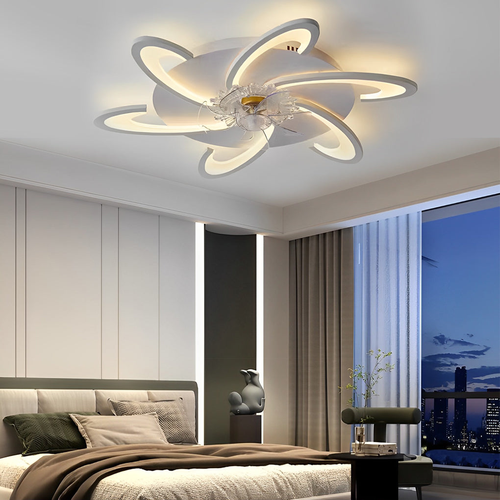 Windmill Shape LED Minimalist Modern Invisible Bladeless Ceiling Fans