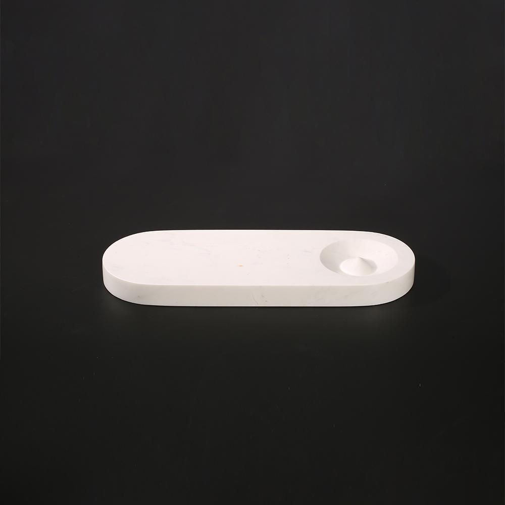 Rectangular White Ornaments Carrara White Marble Custom House Ornament