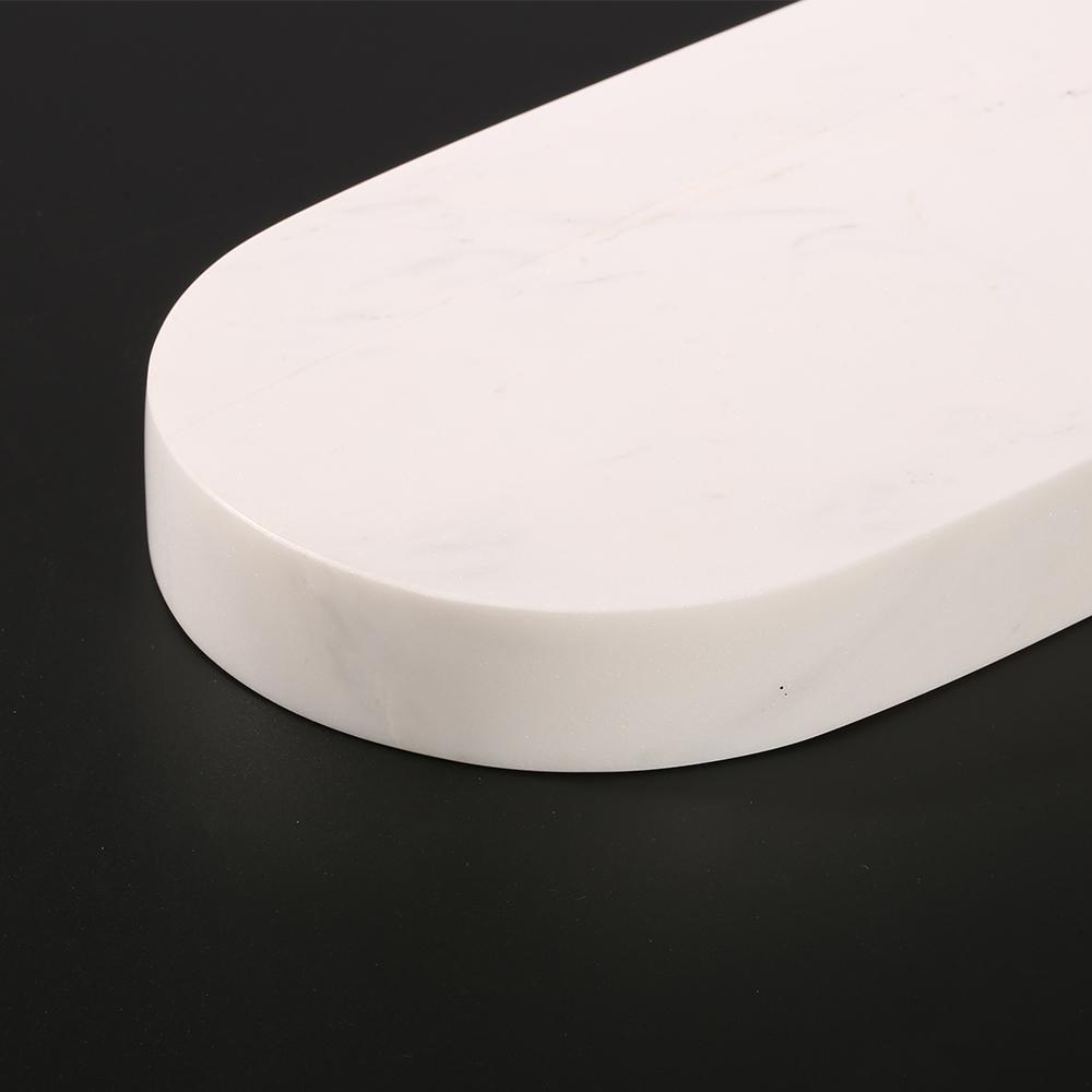 Rectangular White Ornaments Carrara White Marble Custom House Ornament