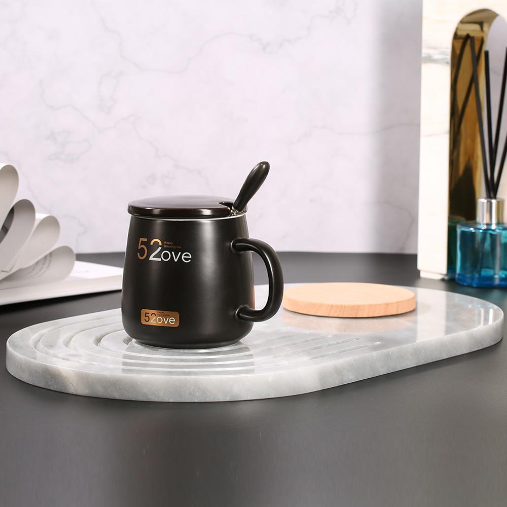 White Marble Oval Modern Dinner Plates Holiday Decorative Dinner Plates