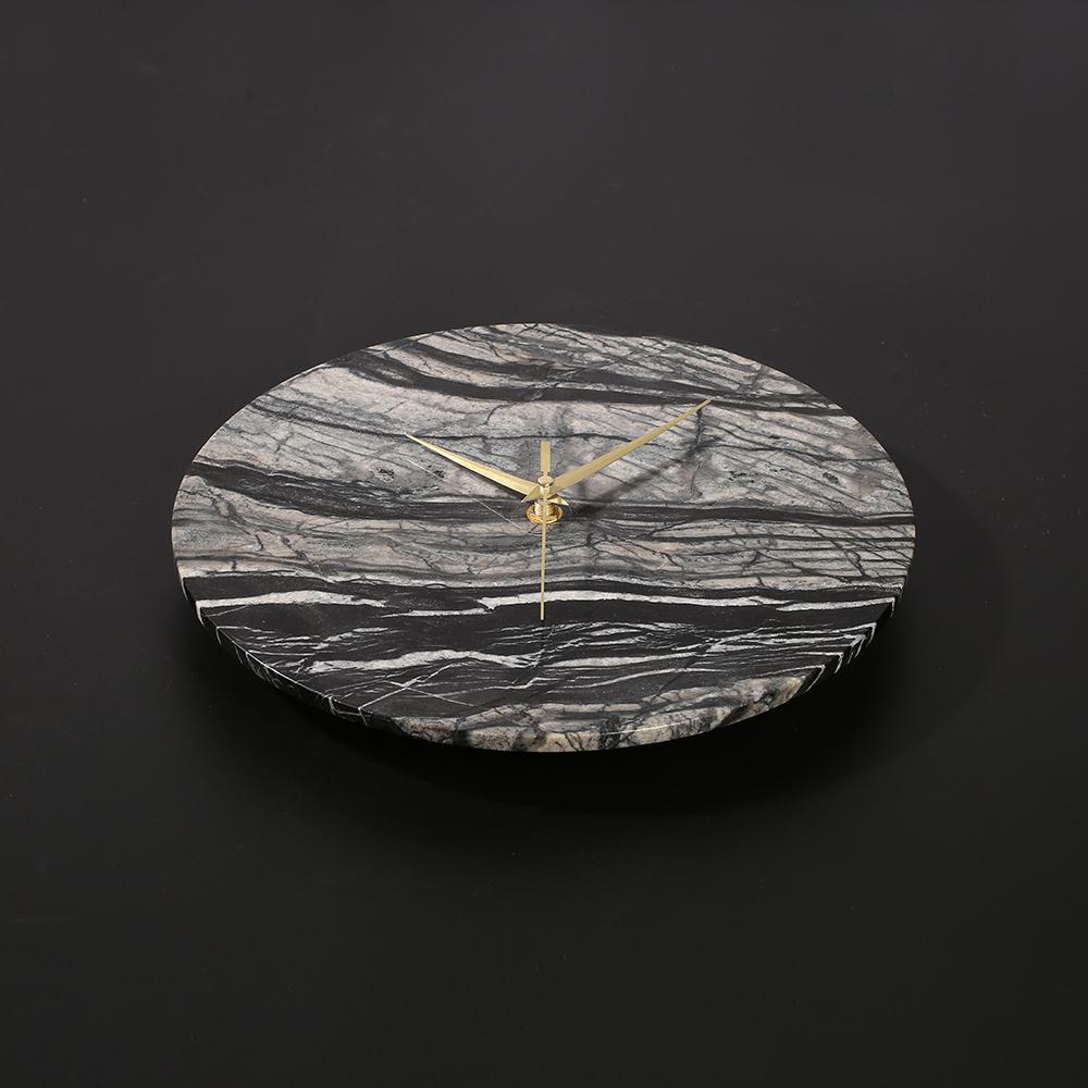 Modern Rustic Marble Desk Clock Antique Personalized Table Clocks Round