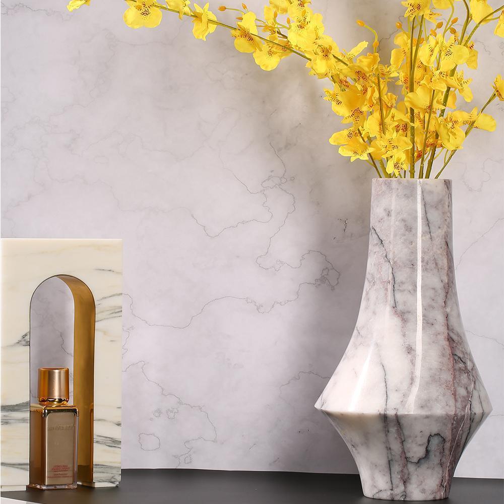 Marble Modern White Flower Vase Table Decorative Vases Small Plant Vase