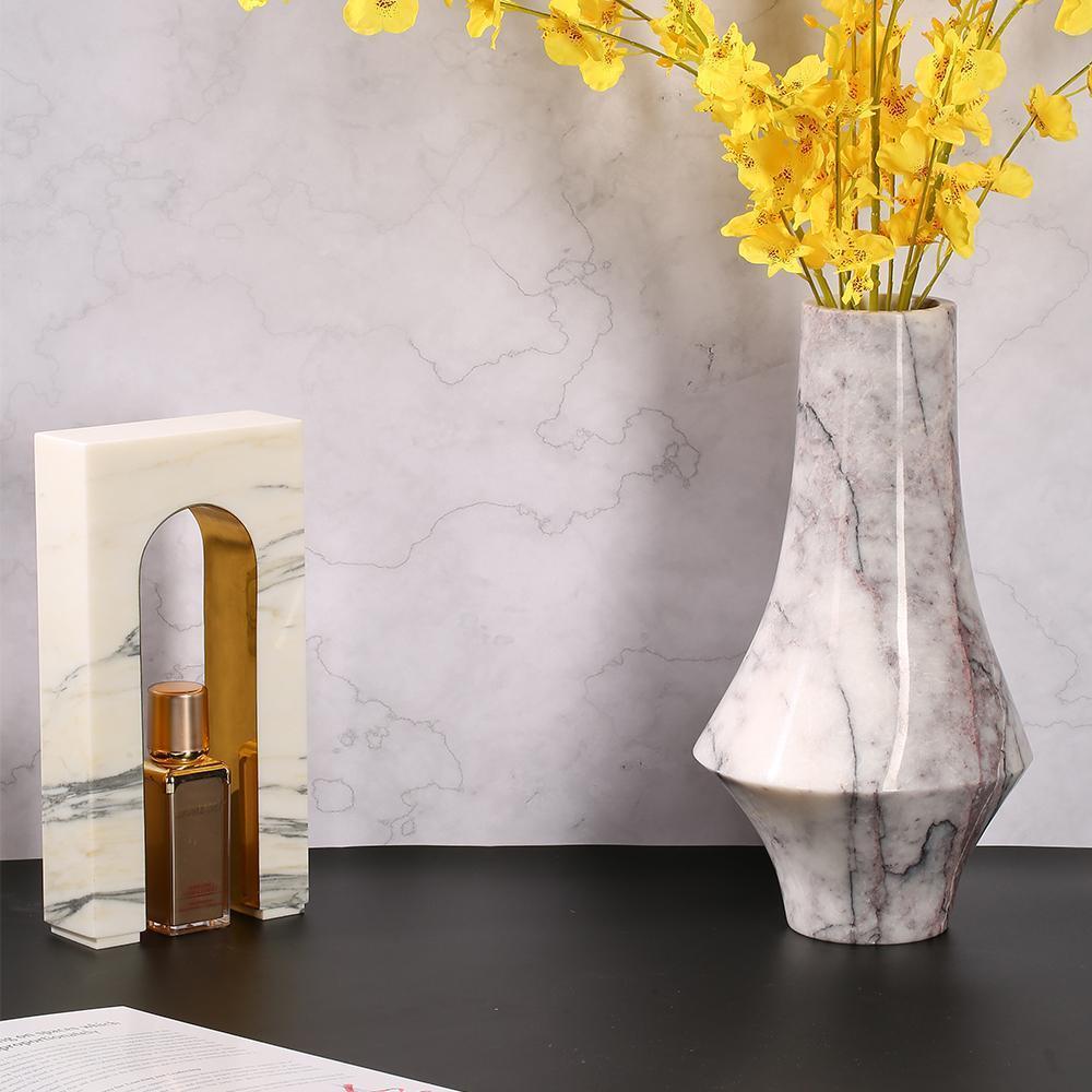 Marble Modern White Flower Vase Table Decorative Vases Small Plant Vase