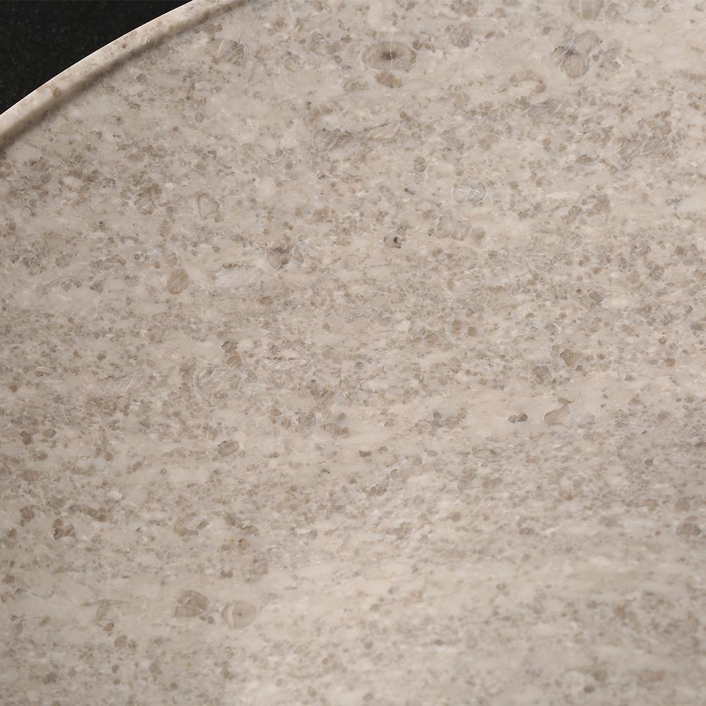 Round Stone Fruit Serving Tray Cheese Cookie Dessert Cake Tray Gray