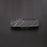 Marble Long Oval Serving Tray Fruit Tray Large Seafood Platter Black