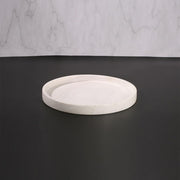 Marble Round Serving Tray for Tea Coffee Decorative Tray White