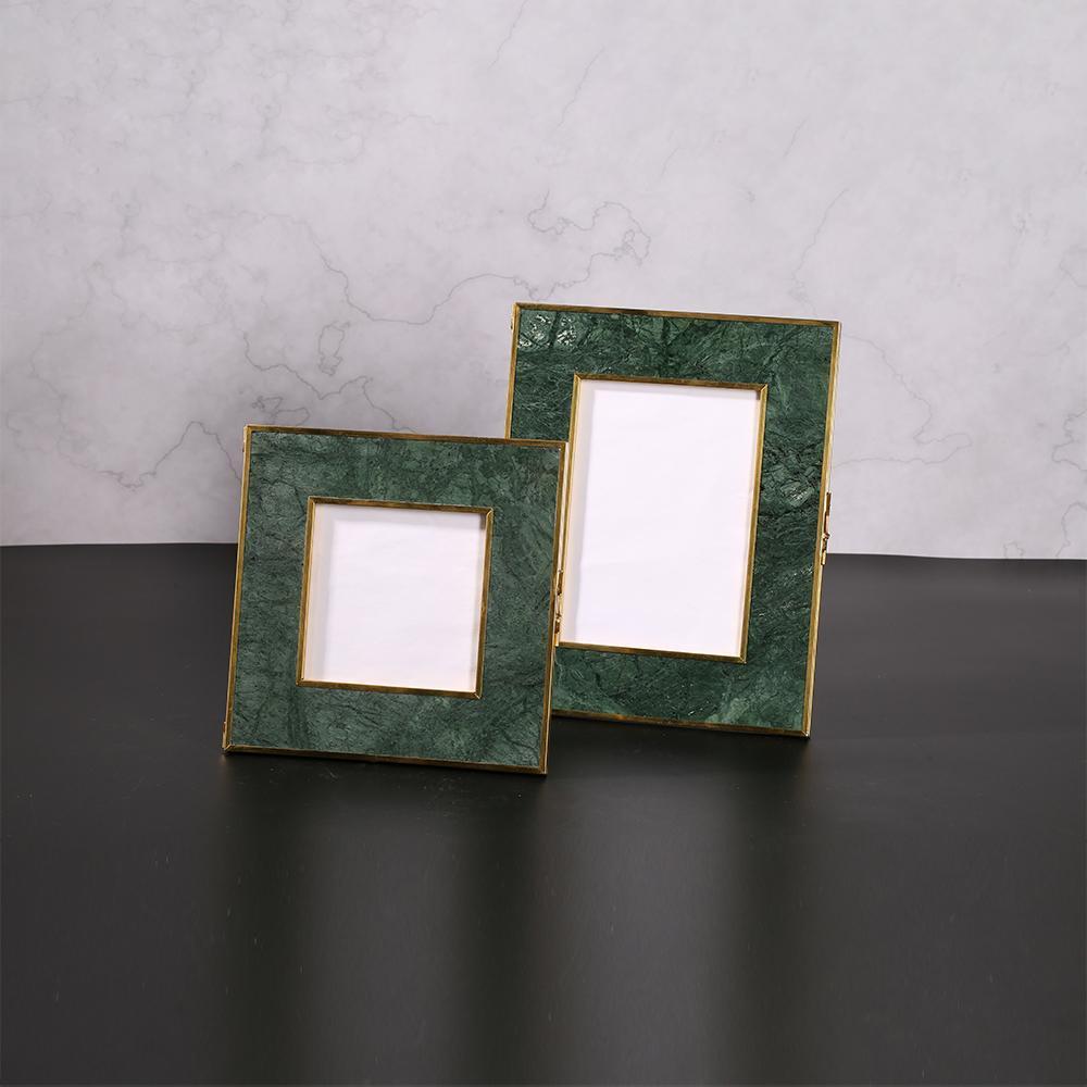 8'' x 8'' Vintage Personalized Marble Picture Frames Set of 2