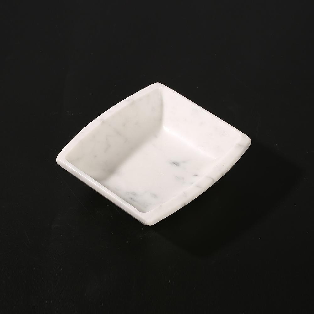 Small Fruit Serving Tray Square Farmhouse Marble Desk Organizer Tray White
