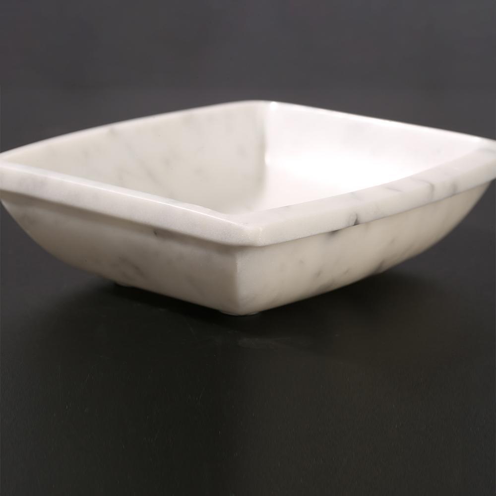 Small Fruit Serving Tray Square Farmhouse Marble Desk Organizer Tray White