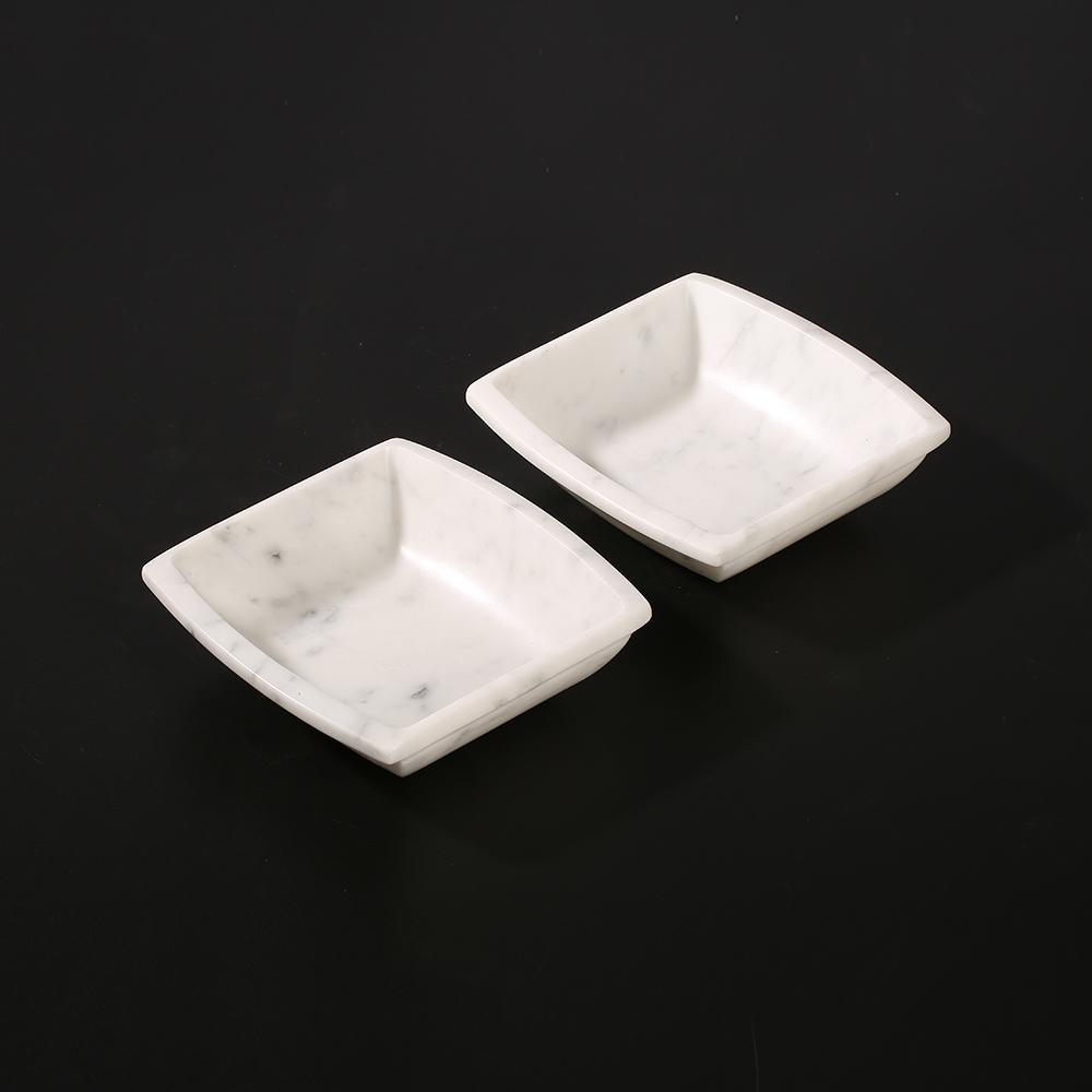 Small Fruit Serving Tray Square Farmhouse Marble Desk Organizer Tray White