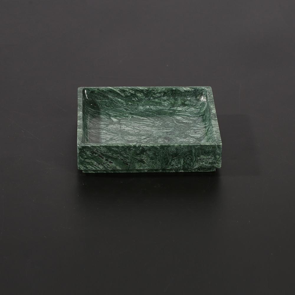 Square Green Marble Ashtray Vintage Unique Cigar Ashtray