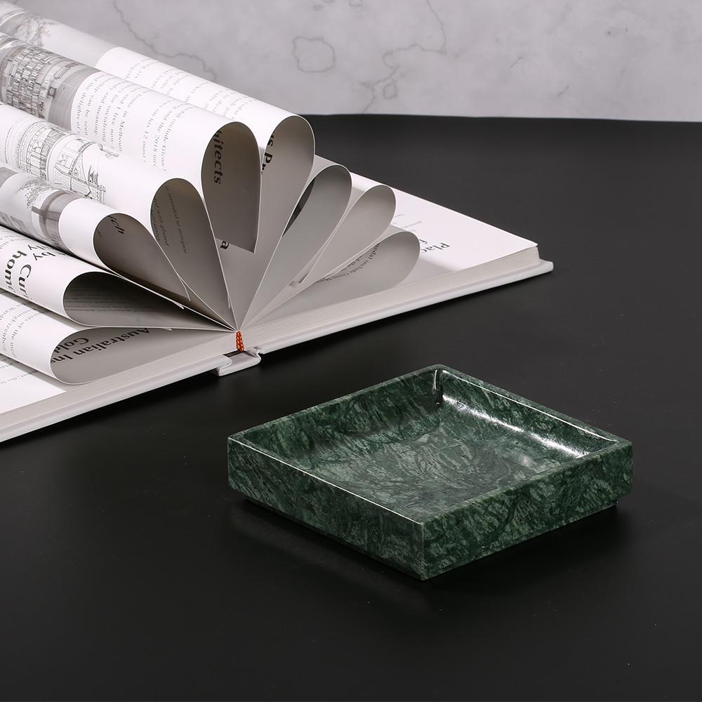 Square Green Marble Ashtray Vintage Unique Cigar Ashtray