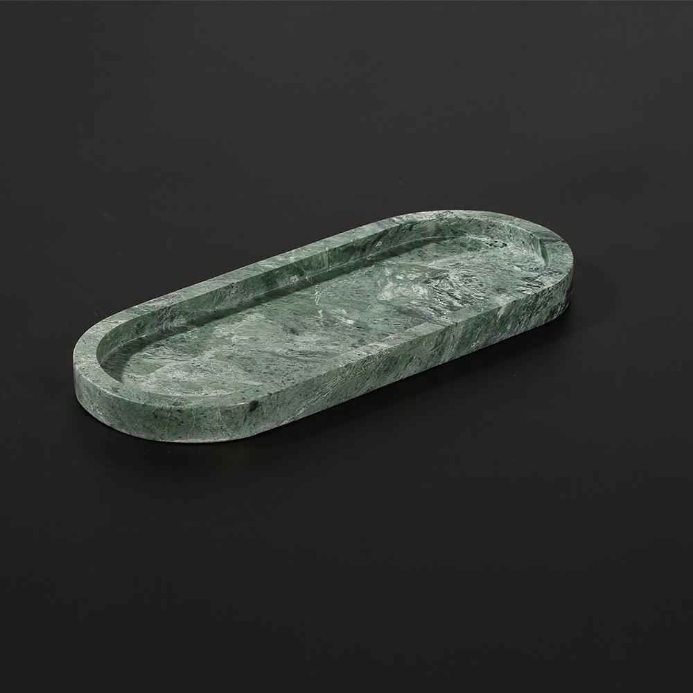 Oval Green Marble Thanksgiving Chicken Dinner Plates Handmade Dinner Plates