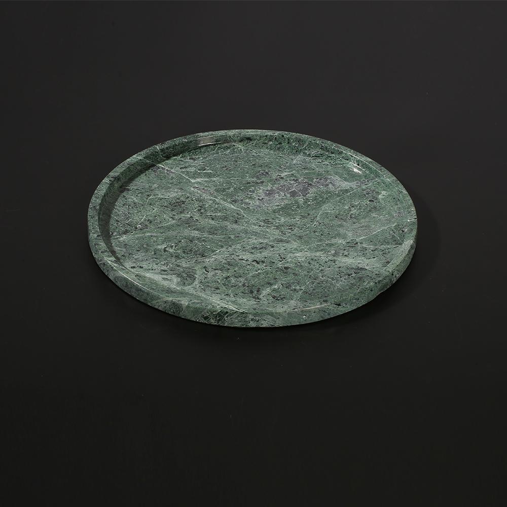 Marble Modern Serving Tray Coffee Table Sushi Fruit Platter Green Round