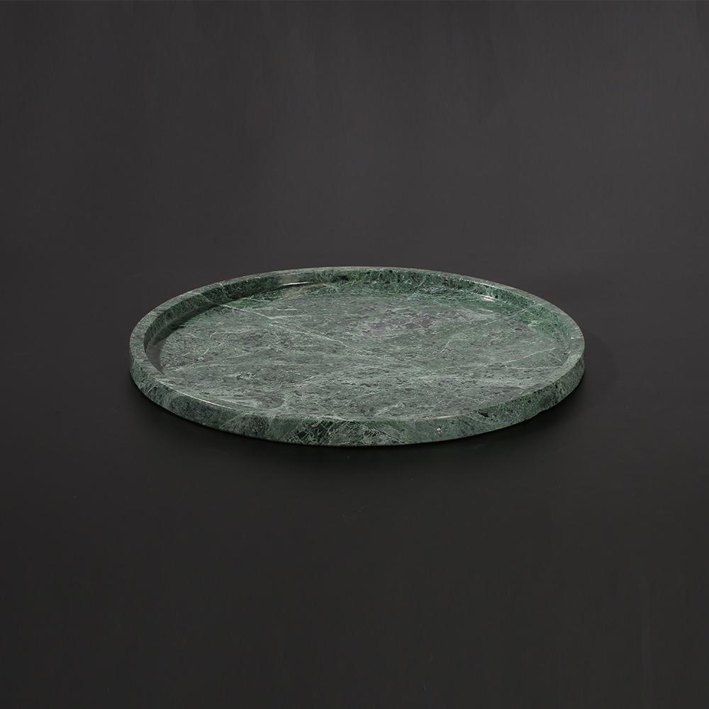 Marble Modern Serving Tray Coffee Table Sushi Fruit Platter Green Round