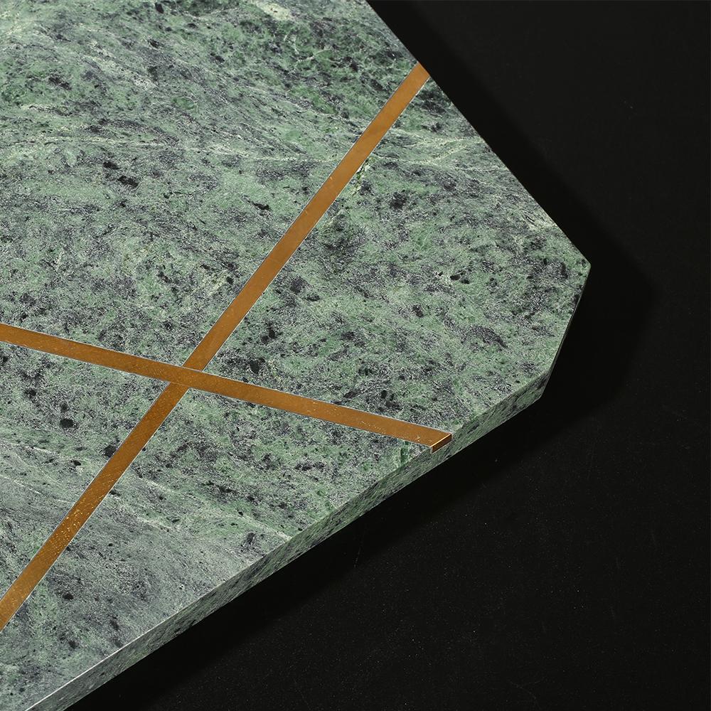 Square Light Green Marble Dinner Plates Modern Farmhouse Flat Dinner Plates