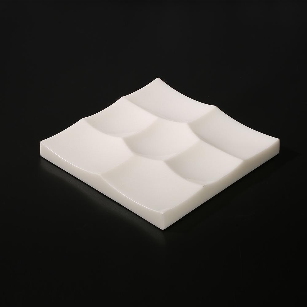 Square Marble White Divided Dinner Plates Modern Healthy Dinner Plates
