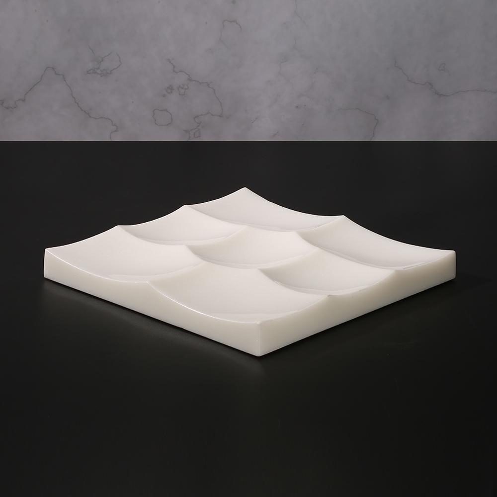 Square Marble White Divided Dinner Plates Modern Healthy Dinner Plates