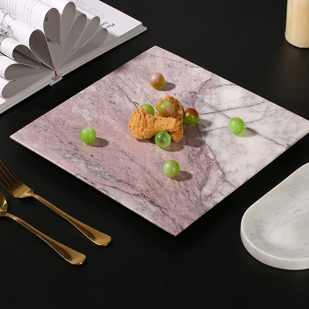 Square Marble Purple White Vintage Dinner Plates Christmas Dinner Plates