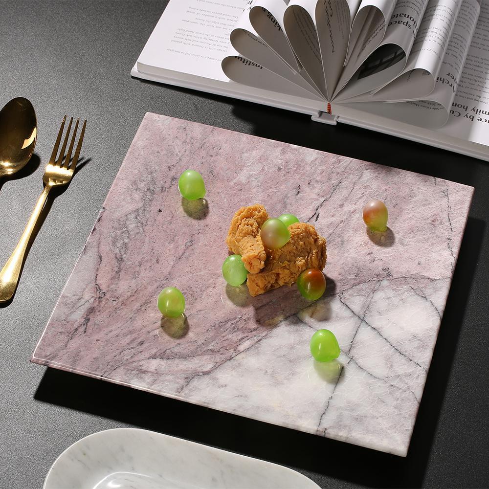 Square Marble Purple White Vintage Dinner Plates Christmas Dinner Plates