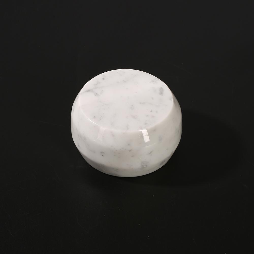 Small Marble Trinket Tray Tin Ring Change Storage Tray Round White