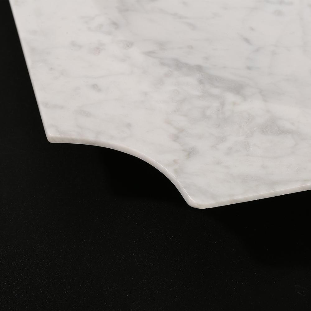 Marble Fruit Food Tray Modern Desk Organizer Decor Tray Squre White