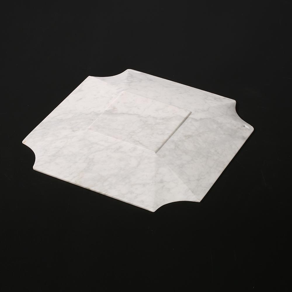 Marble Fruit Food Tray Modern Desk Organizer Decor Tray Squre White