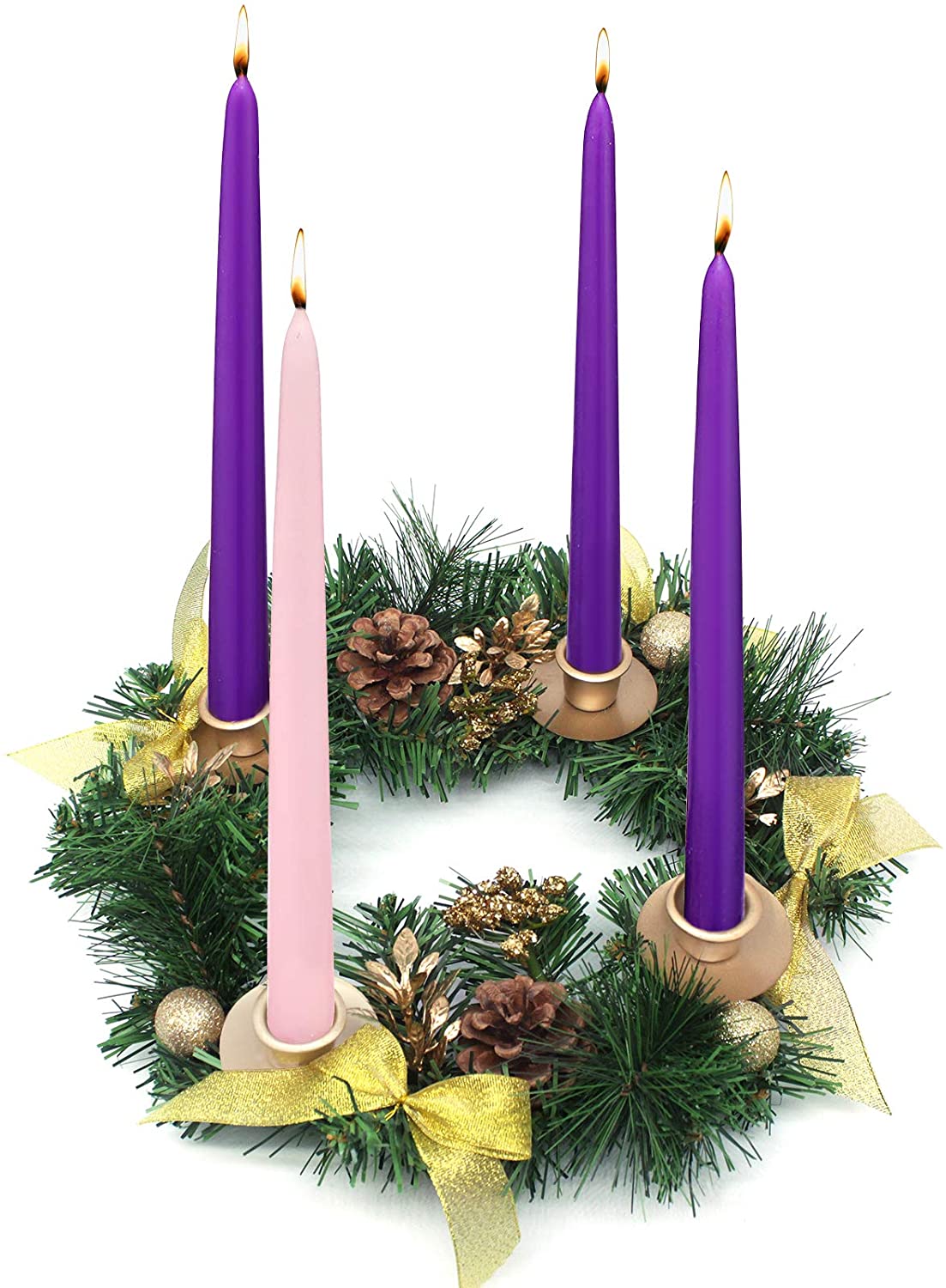 Advent Candle Holder Wreath X - mas Candles Decorations