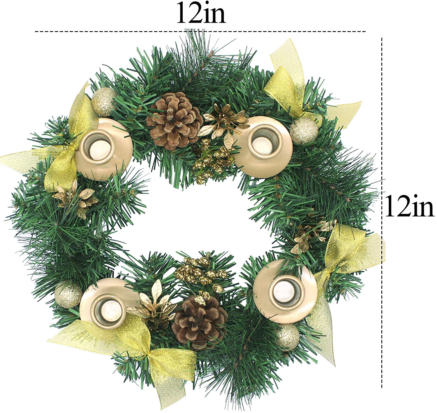 Advent Candle Holder Wreath X - mas Candles Decorations
