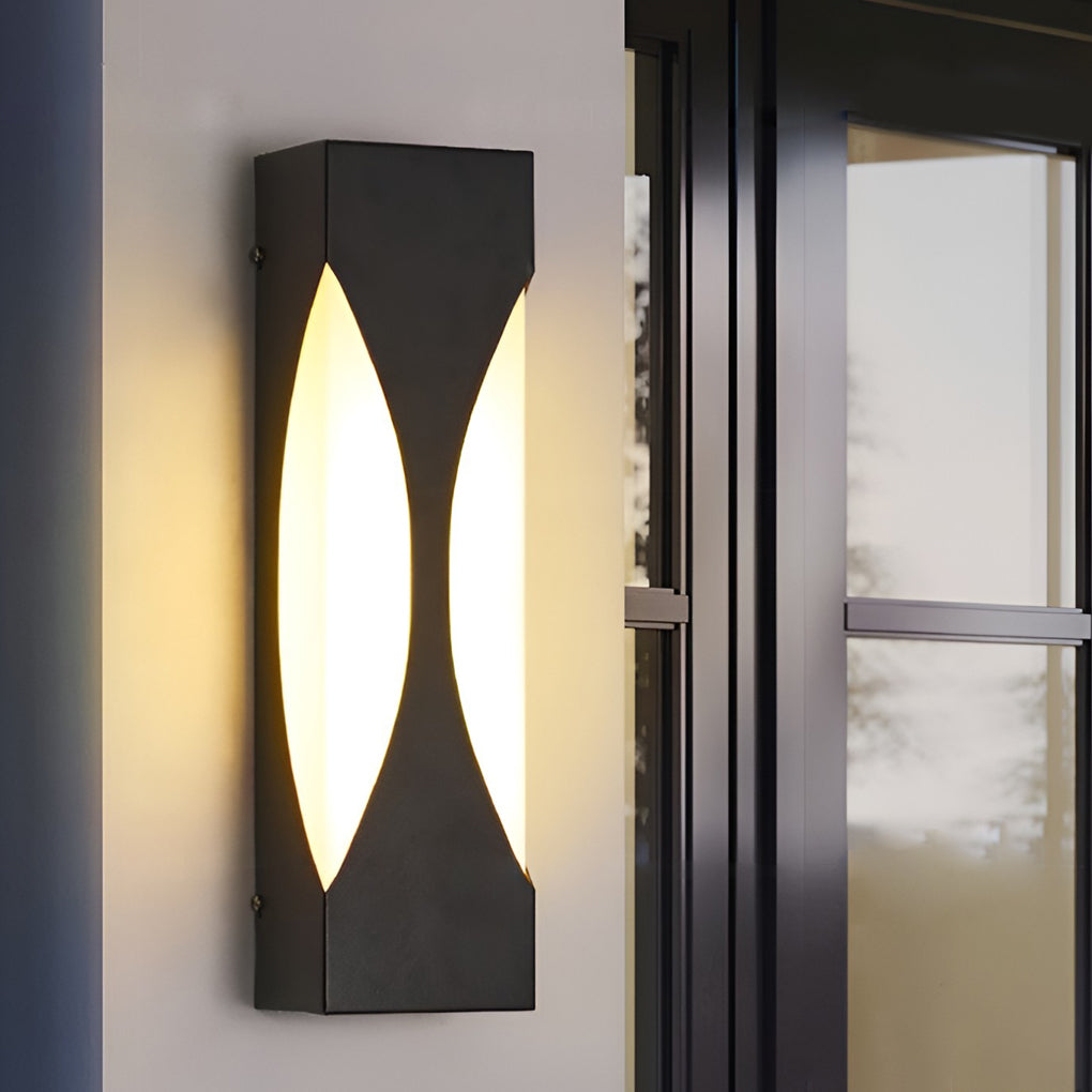 Creative Rectangular Waterproof LED Black Modern Outdoor Wall Sconce Lighting | Dazuma