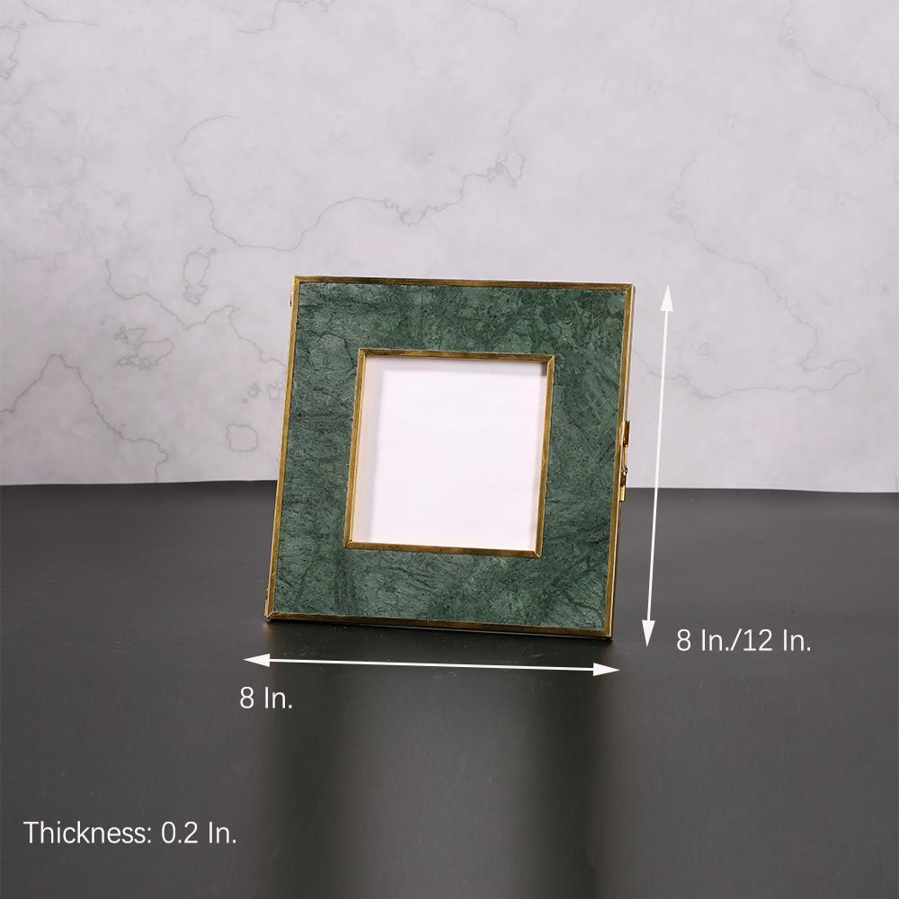 8'' x 8'' Vintage Personalized Marble Picture Frames Set of 2