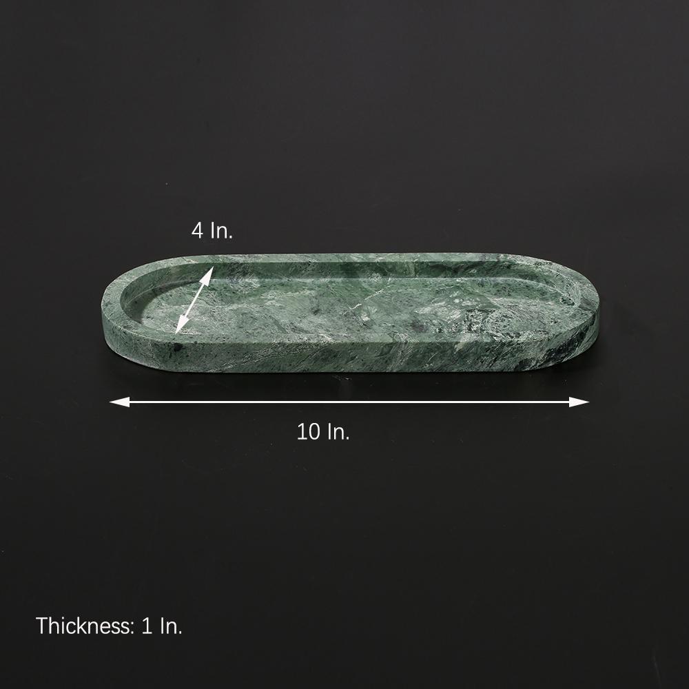 Oval Green Marble Thanksgiving Chicken Dinner Plates Handmade Dinner Plates