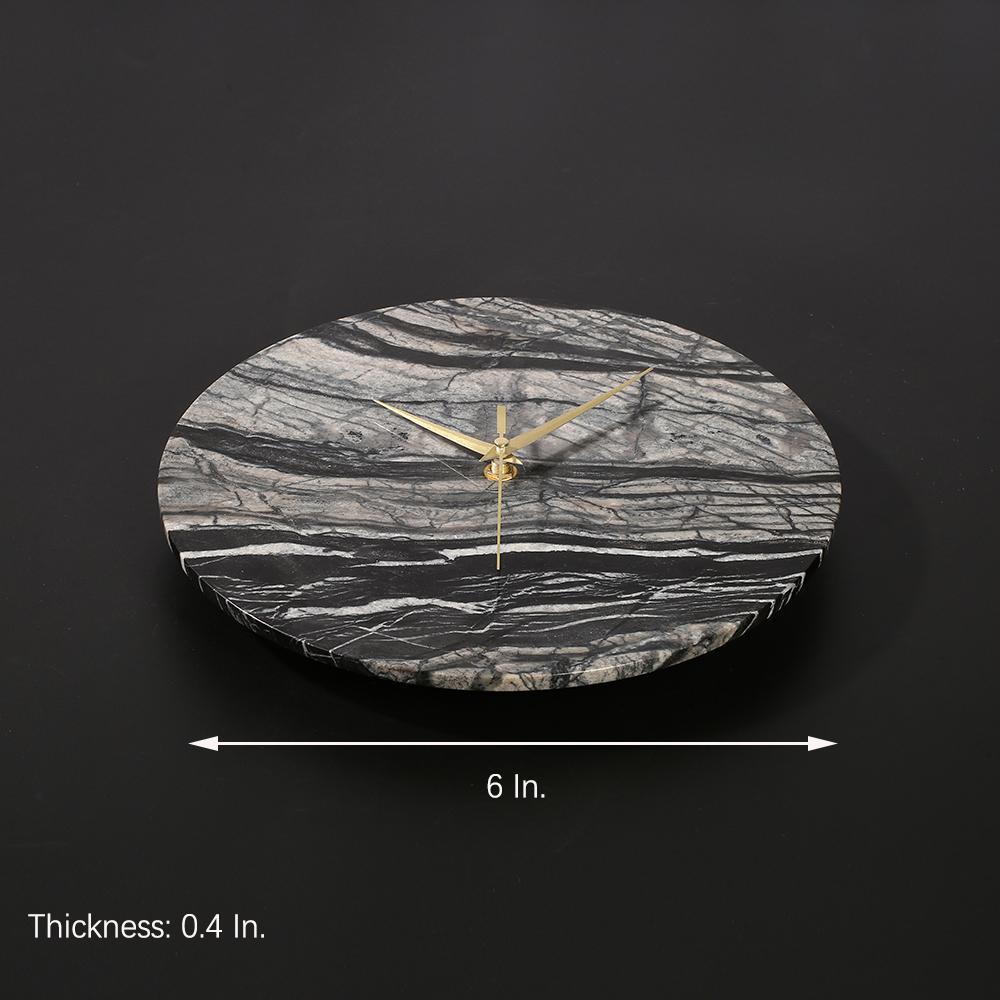 Modern Rustic Marble Desk Clock Antique Personalized Table Clocks Round